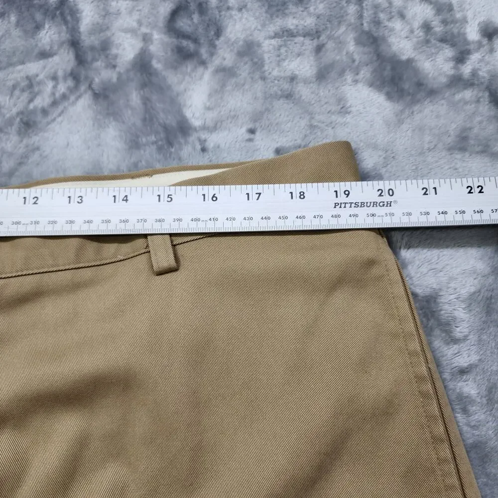 LL Bean Pants‎ Mens 40x28 Tan Khaki Classic Fit Flat Front Chinos Pockets Office